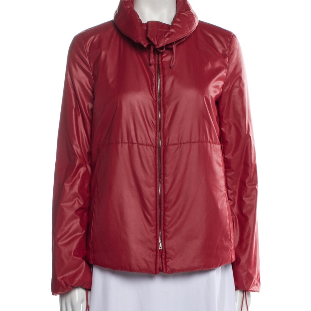 Akris Punto Jacket Red Stand Collar size small